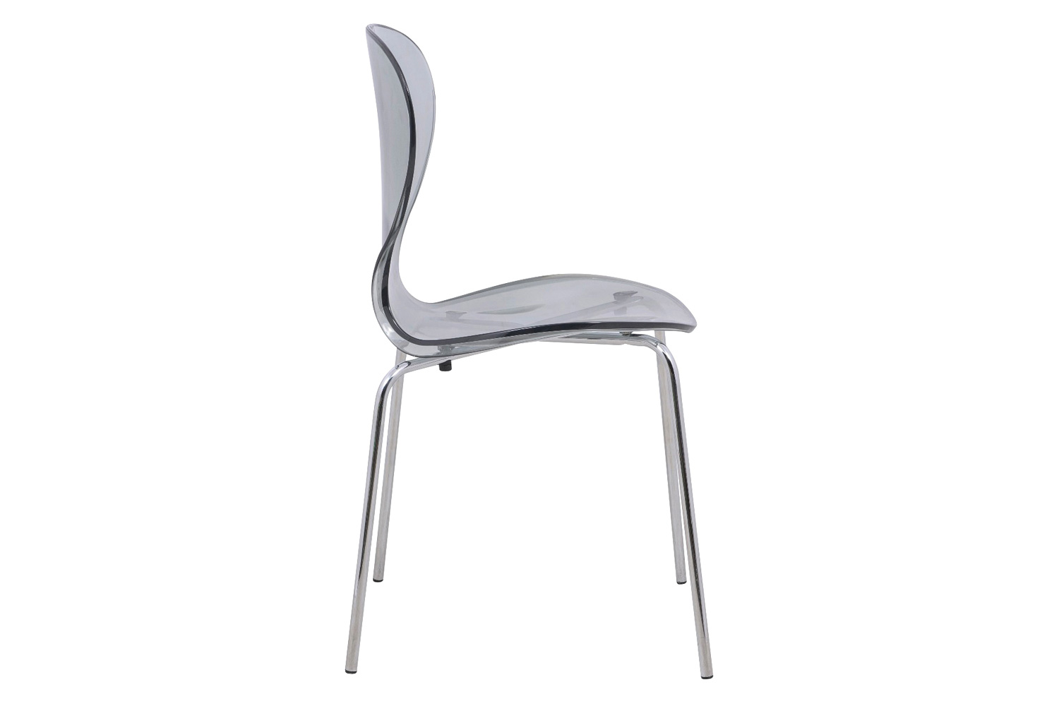 LeisureMod Oyster Modern Dining Side Chair - Black