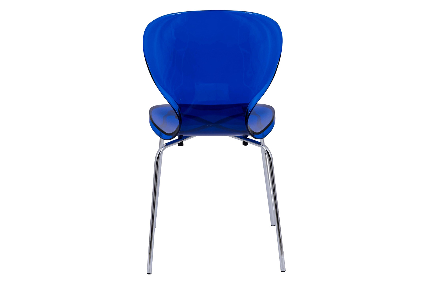 LeisureMod Oyster Modern Dining Side Chair - Blue