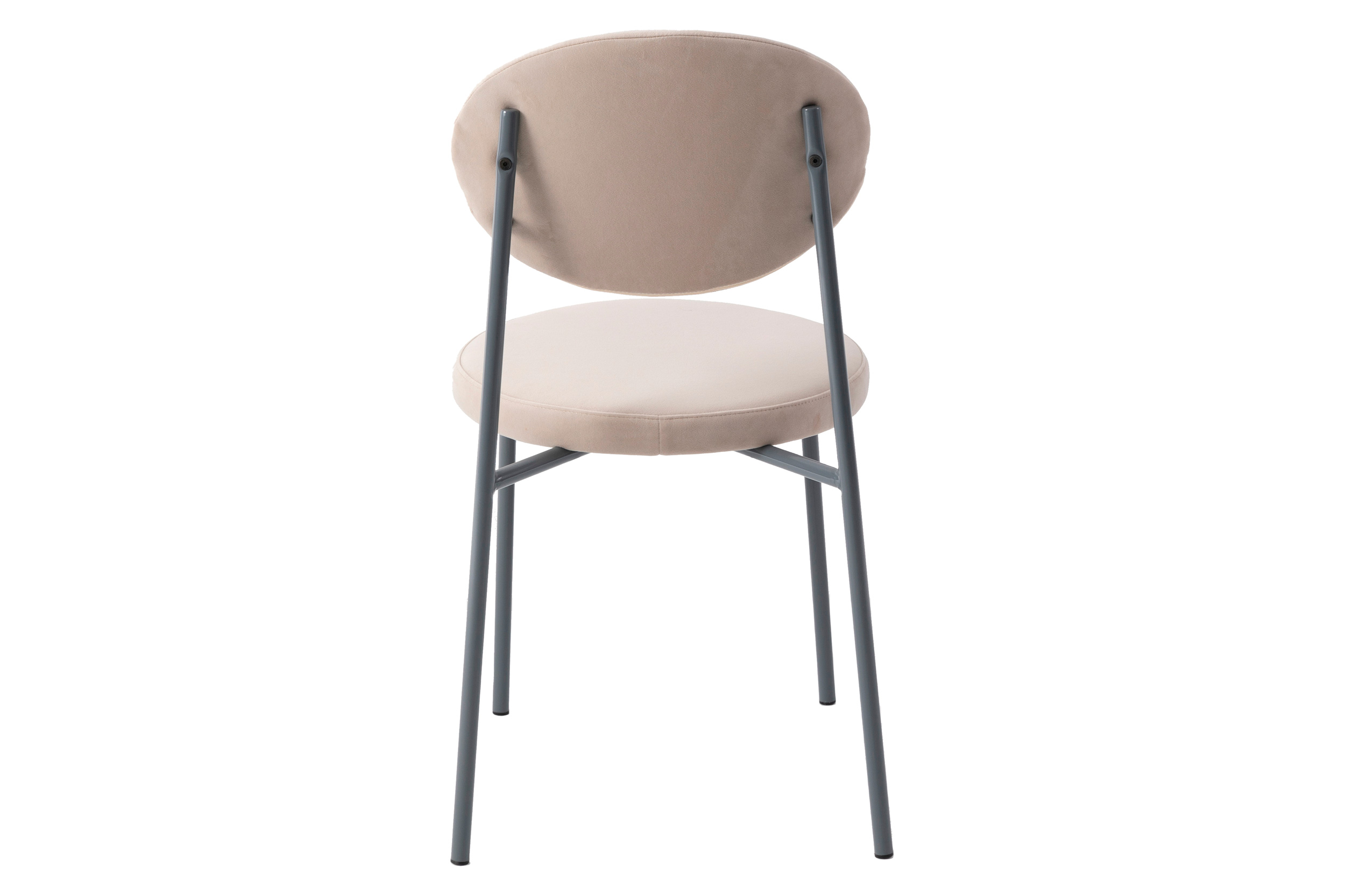 LeisureMod Euston Modern Velvet Dining Chair With Gray Steel Frame (Set Of 4) - Beige