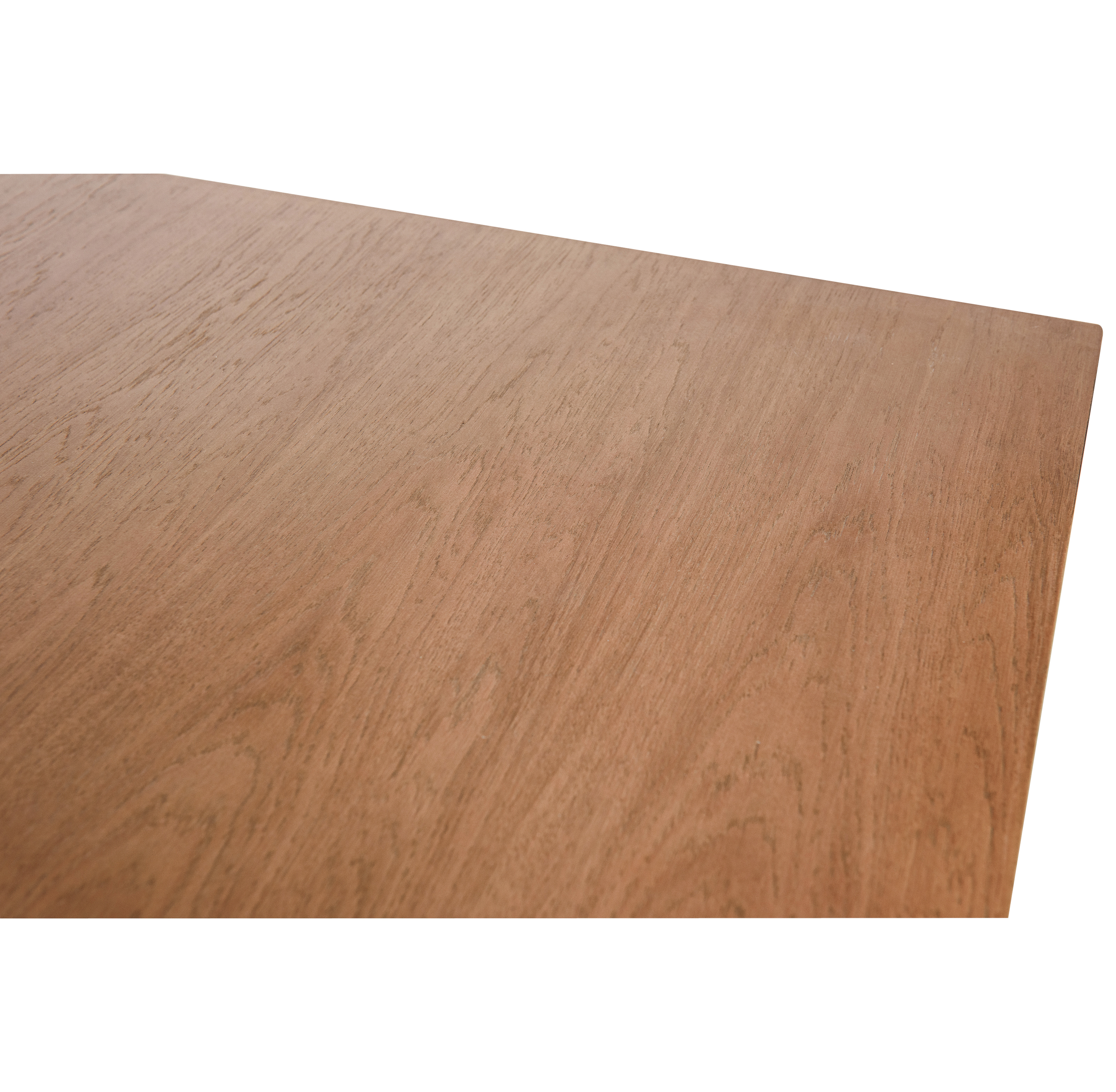 LeisureMod - Ravenna Modern 63" Rectangular Wood Dining Table with Metal Y-Shaped Joint Legs in White Oak