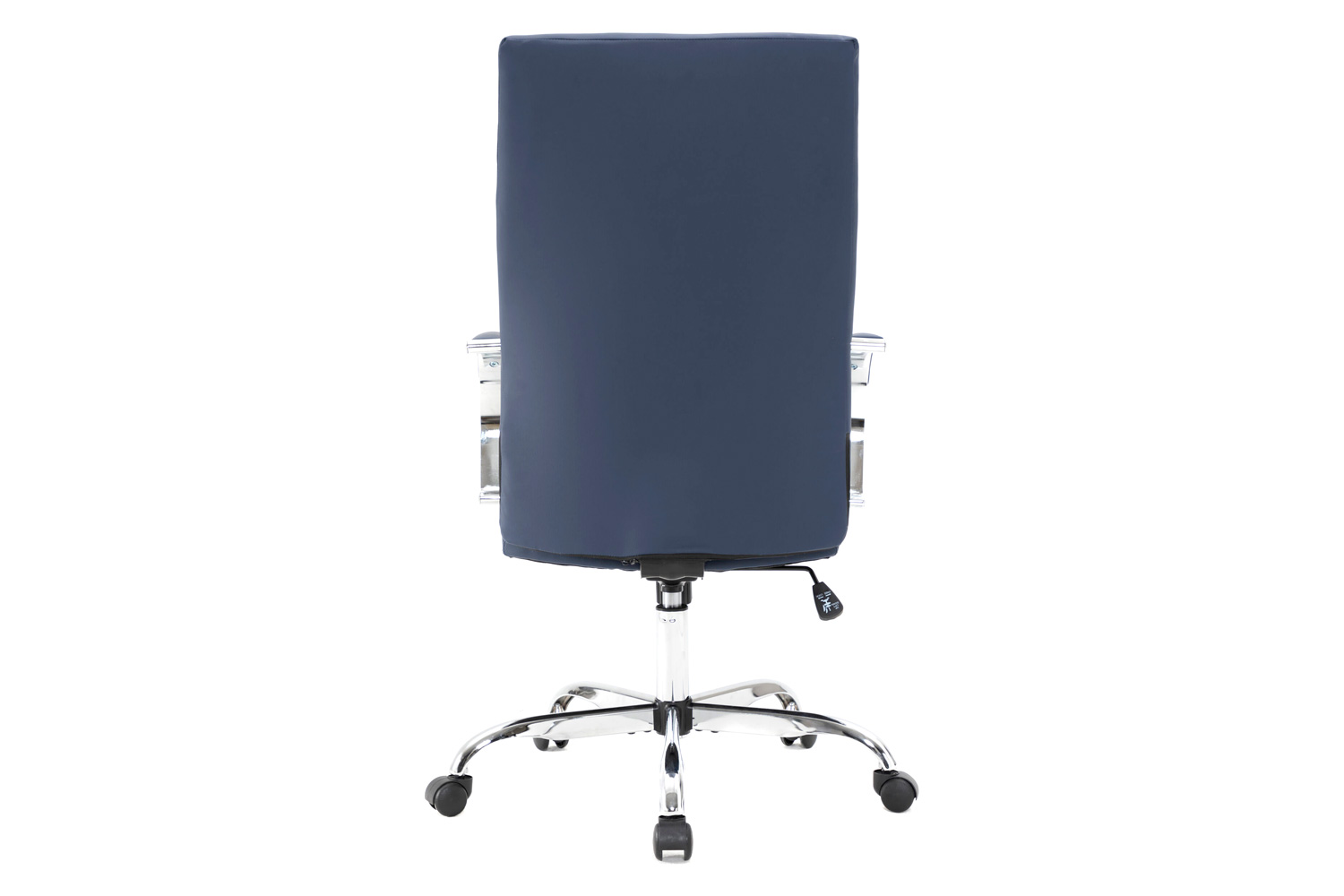 LeisureMod Sonora Modern High-Back Leather Office Chair - Navy Blue