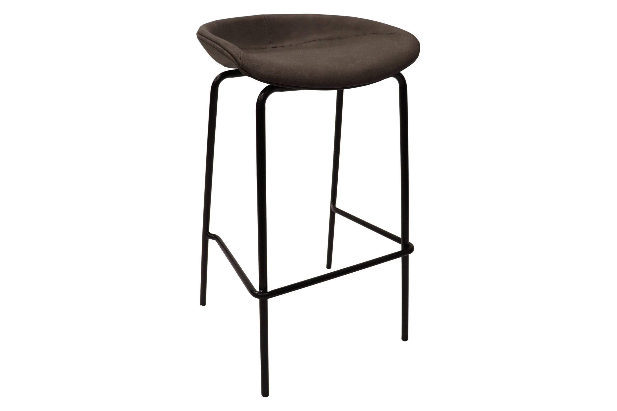 LeisureMod - Servos Modern Barstool with Upholstered Faux Leather Seat