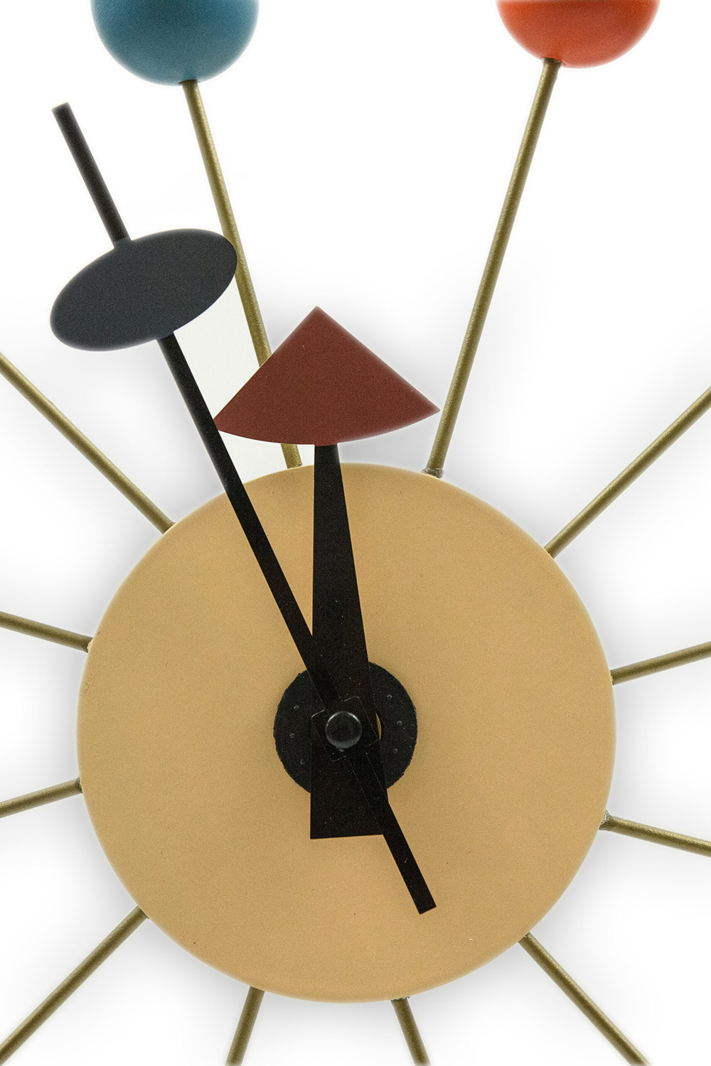 LeisureMod Concordia Modern Design Round Balls Silent Non-Ticking Wall Clock - Multi