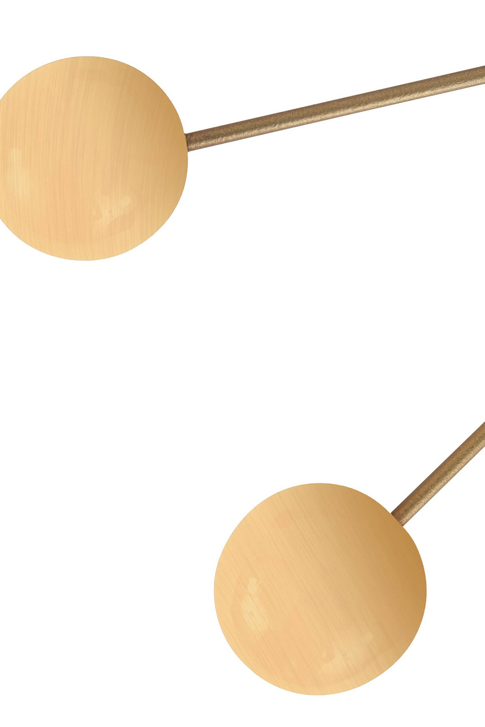 LeisureMod Concordia Modern Design Round Balls Silent Non-Ticking Wall Clock - Natural Wood