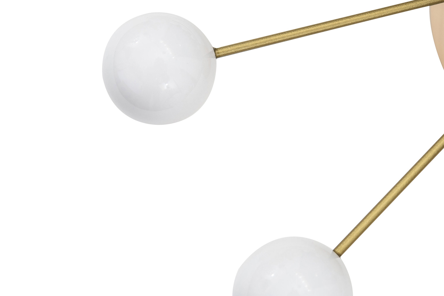 LeisureMod Concordia Modern Design Round Balls Silent Non-Ticking Wall Clock - White
