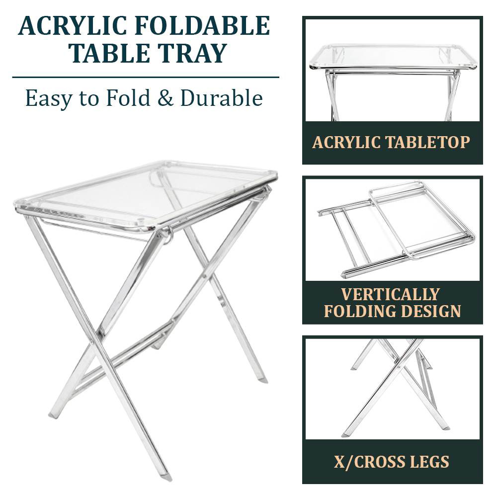 LeisureMod - Victorian Foldable End Side Table Tray