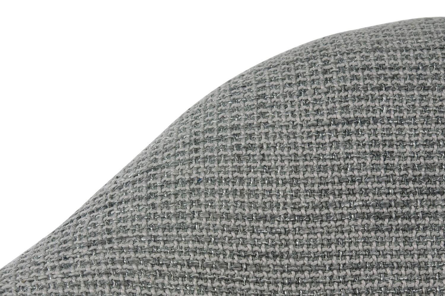 LeisureMod Willow Fabric Eiffel Accent Chair with Chrome Base - Gray