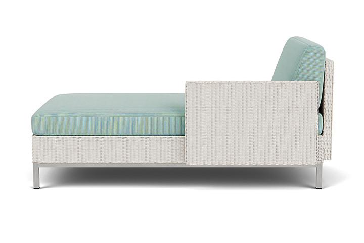 Lloyd Flanders™ Elements Left Arm Chaise with Loom Arm and Back - Antique White