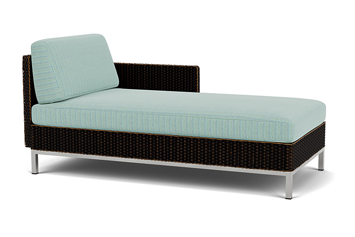 Lloyd Flanders™ Elements Left Arm Chaise with Loom Arm and Back - Mink