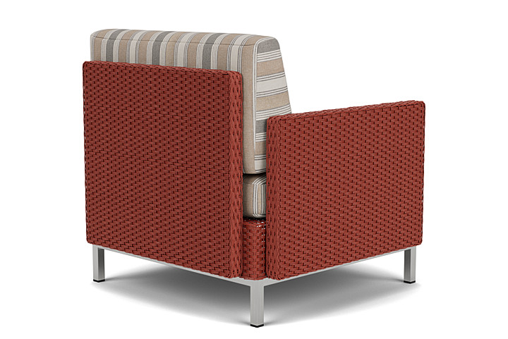 Lloyd Flanders™ Elements Right Arm Lounge Chair with Loom Arm and Back - Terracotta