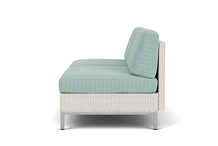 Lloyd Flanders™ Elements Armless Settee with Loom Back - Antique White