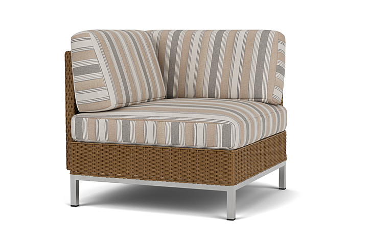 Lloyd Flanders™ Elements Corner Sectional with Loom Back - Hickory