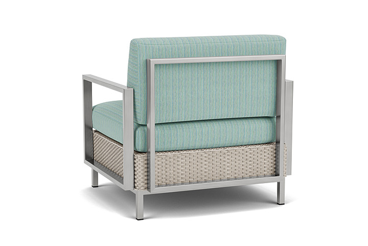 Lloyd Flanders™ Elements Lounge Chair with Stainless Steel Arms and Back - Linen