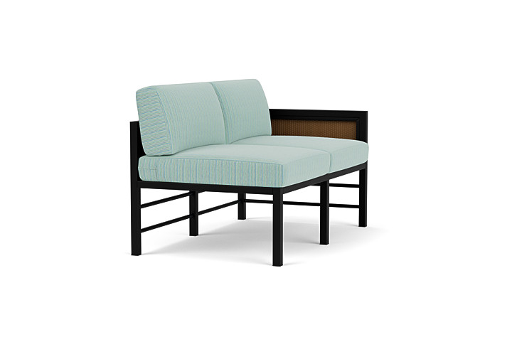 Lloyd Flanders™ Southport Left Arm Loveseat - Hickory, Unearth Dew