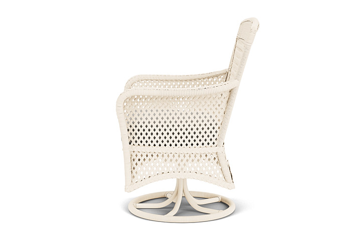Lloyd Flanders™ Grand Traverse Swivel Dining Armchair Callen Celadon, Bisque