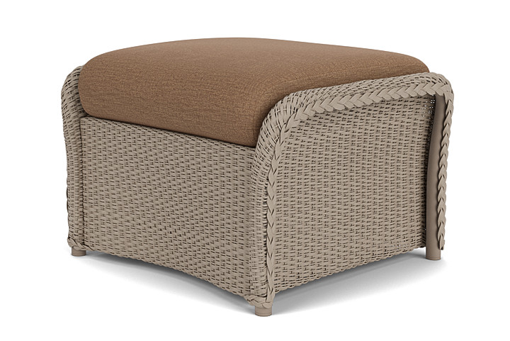 Lloyd Flanders™ Weekend Retreat Woven Ottoman - French Beige, Canvas Natural