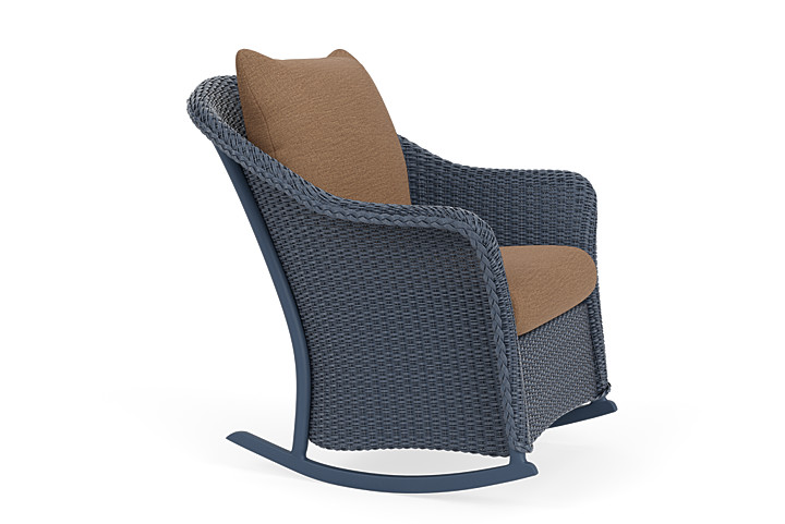 Lloyd Flanders™ Weekend Retreat Lounge Rocker - Denim Blue, Canvas Natural