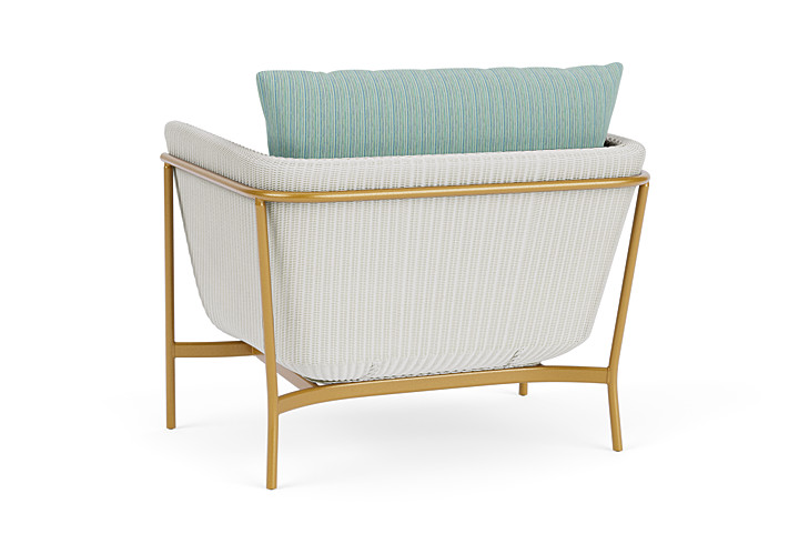 Lloyd Flanders™ Solstice Lounge Chair - Matte White, Metallic Gold