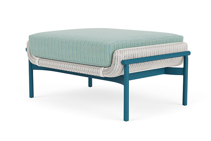 Lloyd Flanders™ Solstice Ottoman  - White, Peacock