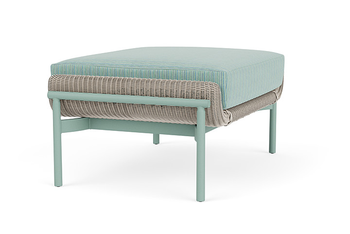 Lloyd Flanders™ Solstice Ottoman  - Linen, Sea Glass