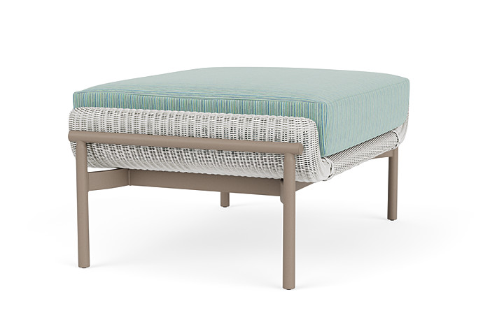 Lloyd Flanders™ Solstice Ottoman  - Matte White, French Beige