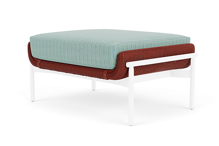 Lloyd Flanders™ Solstice Ottoman  - Terracotta, White