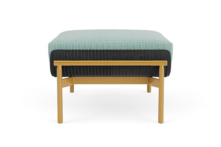 Lloyd Flanders™ Solstice Ottoman  - Charcoal, Metallic Gold