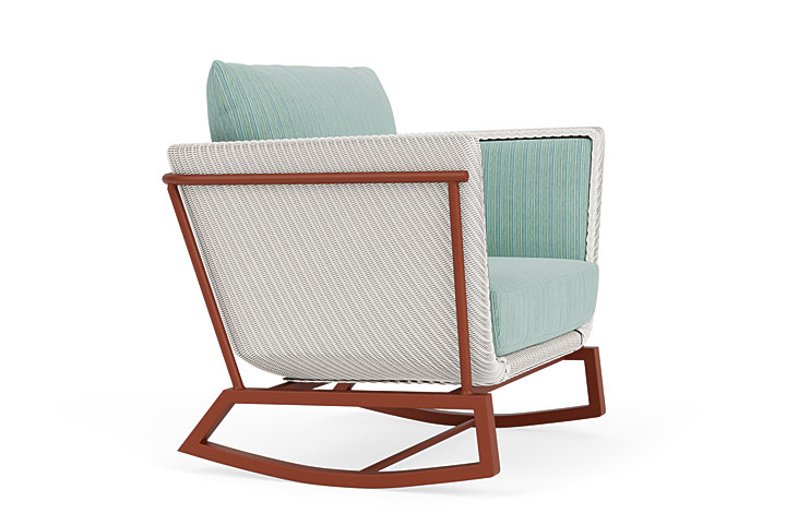 Lloyd Flanders™ Solstice Lounge Rocker - White, Terracotta