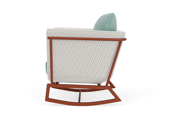 Lloyd Flanders™ Solstice Lounge Rocker - White, Terracotta
