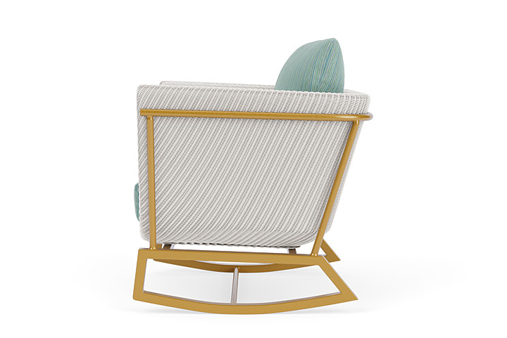 Lloyd Flanders™ Solstice Lounge Rocker - White, Metallic Gold