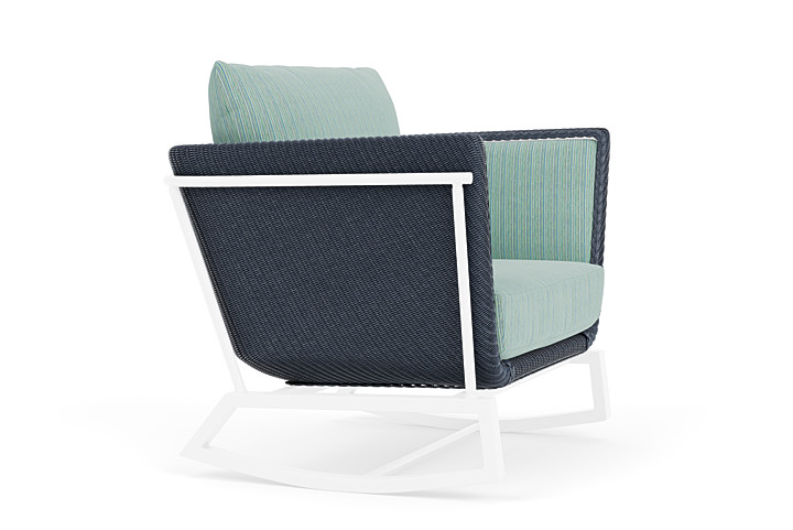 Lloyd Flanders™ Solstice Lounge Rocker - Denim Blue, White