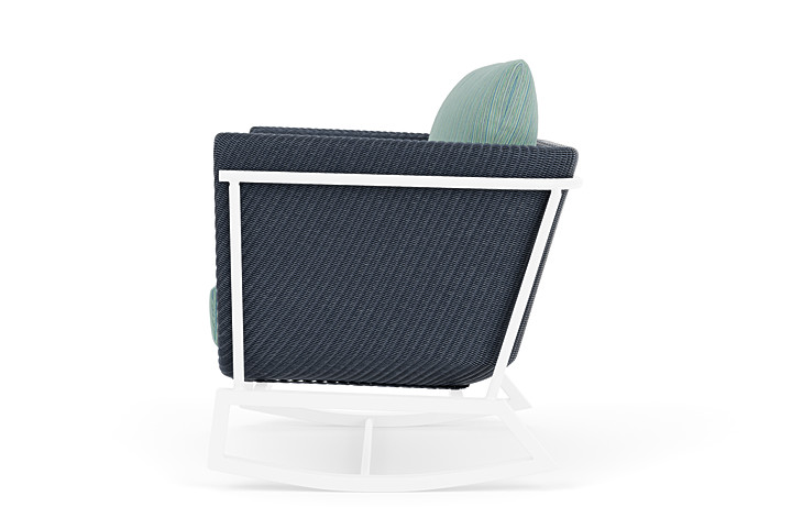Lloyd Flanders™ Solstice Lounge Rocker - Denim Blue, White
