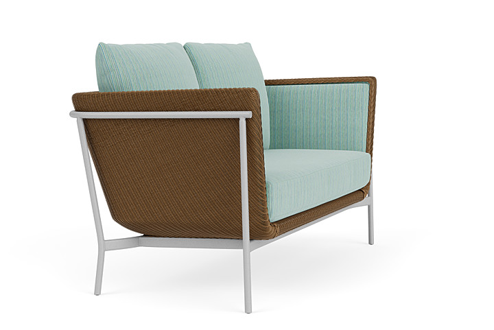 Lloyd Flanders™ Solstice Loveseat  - Hickory, Metallic Silver