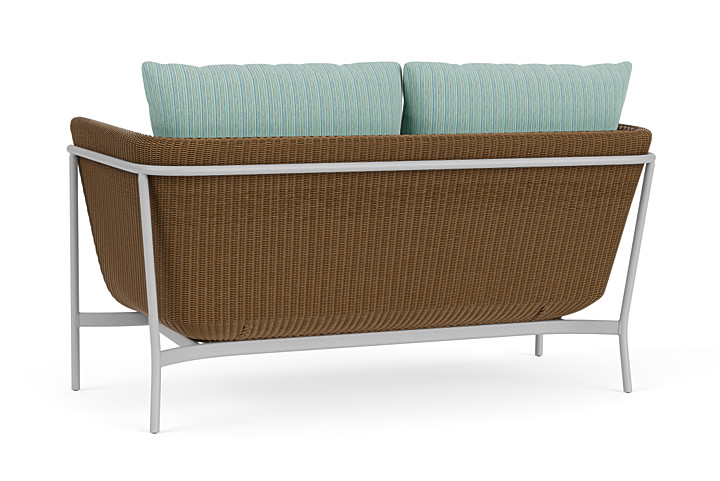 Lloyd Flanders™ Solstice Loveseat  - Hickory, Metallic Silver