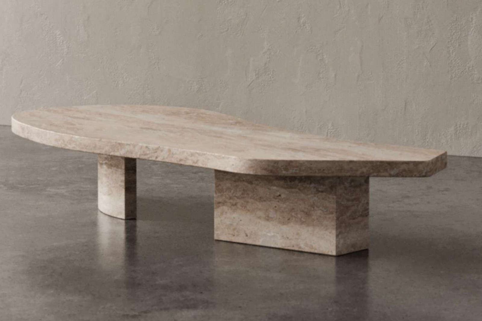 Madina Tsarikaeva - Lonely Coffee Table in Travertino Noce