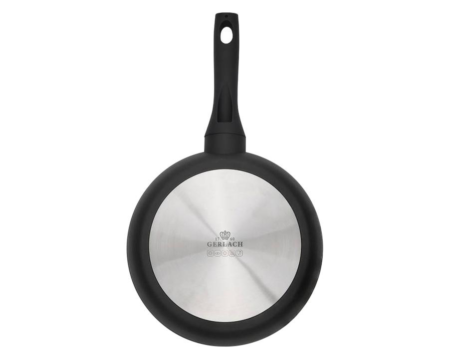 Maxima - Granitex Frying Pan with Lid 11" in Black