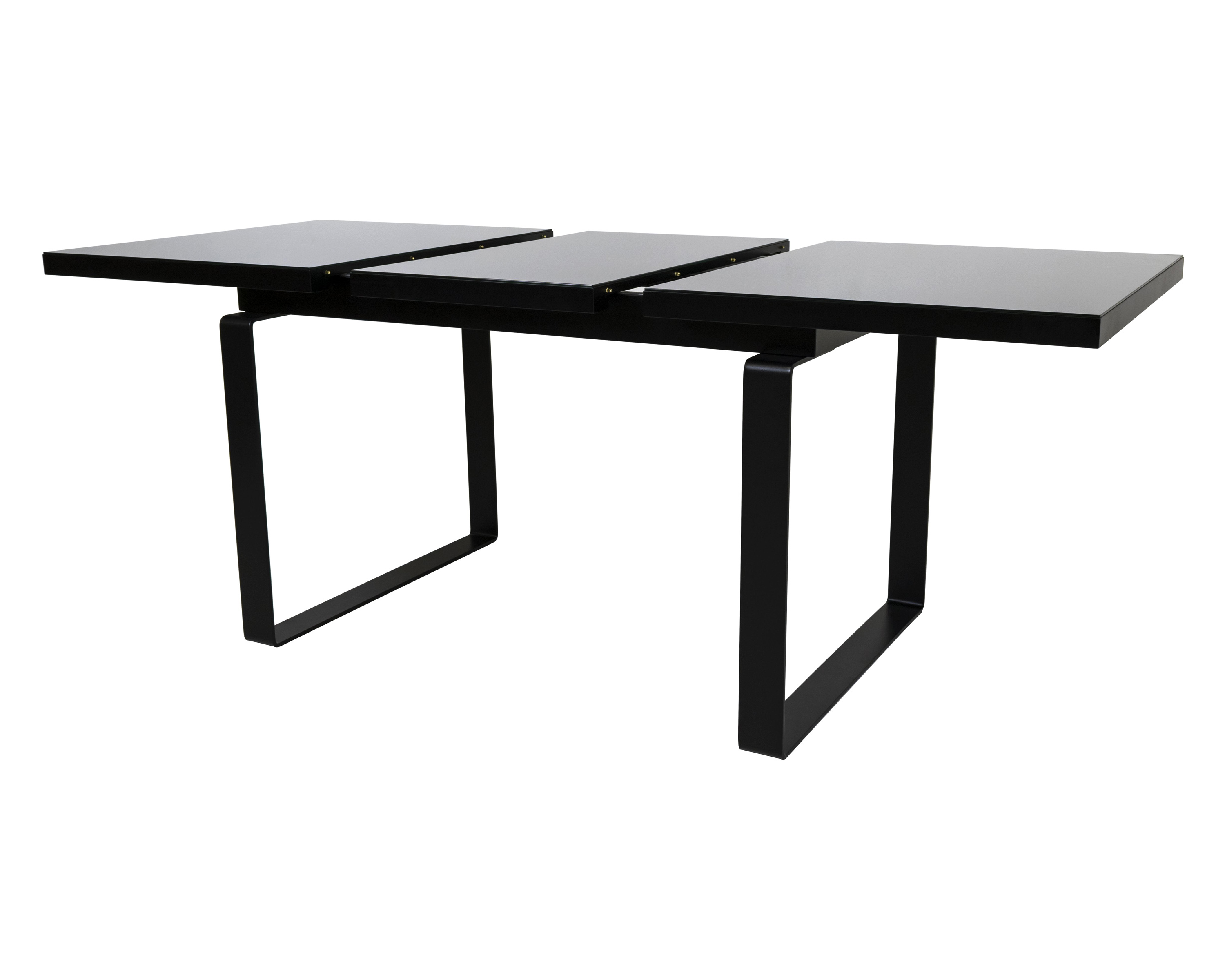 Maxima Simple Glass Top Dining Table - Black