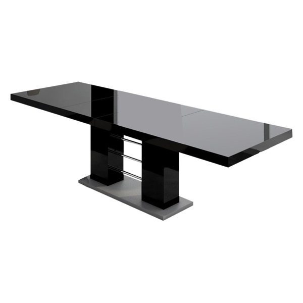 Maxima Linosa High Gloss Dining Table with Extension - Cappuccino
