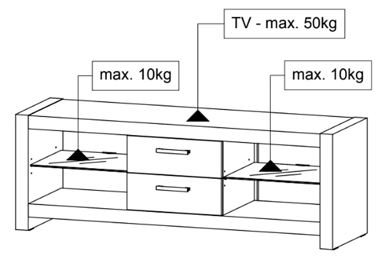 Maxima Andora TV Stand - White