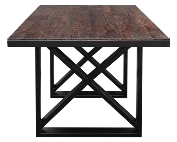Maxima - Kanto-T Glass Top Solid 70.8" Dining Table