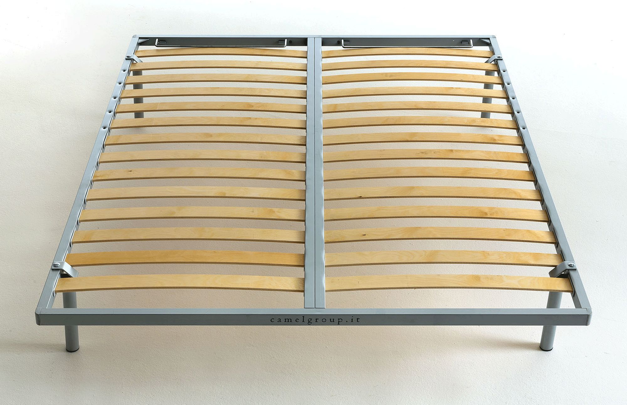 MCS Camel Wooden Slats Frame Folded with Legs - Queen Size