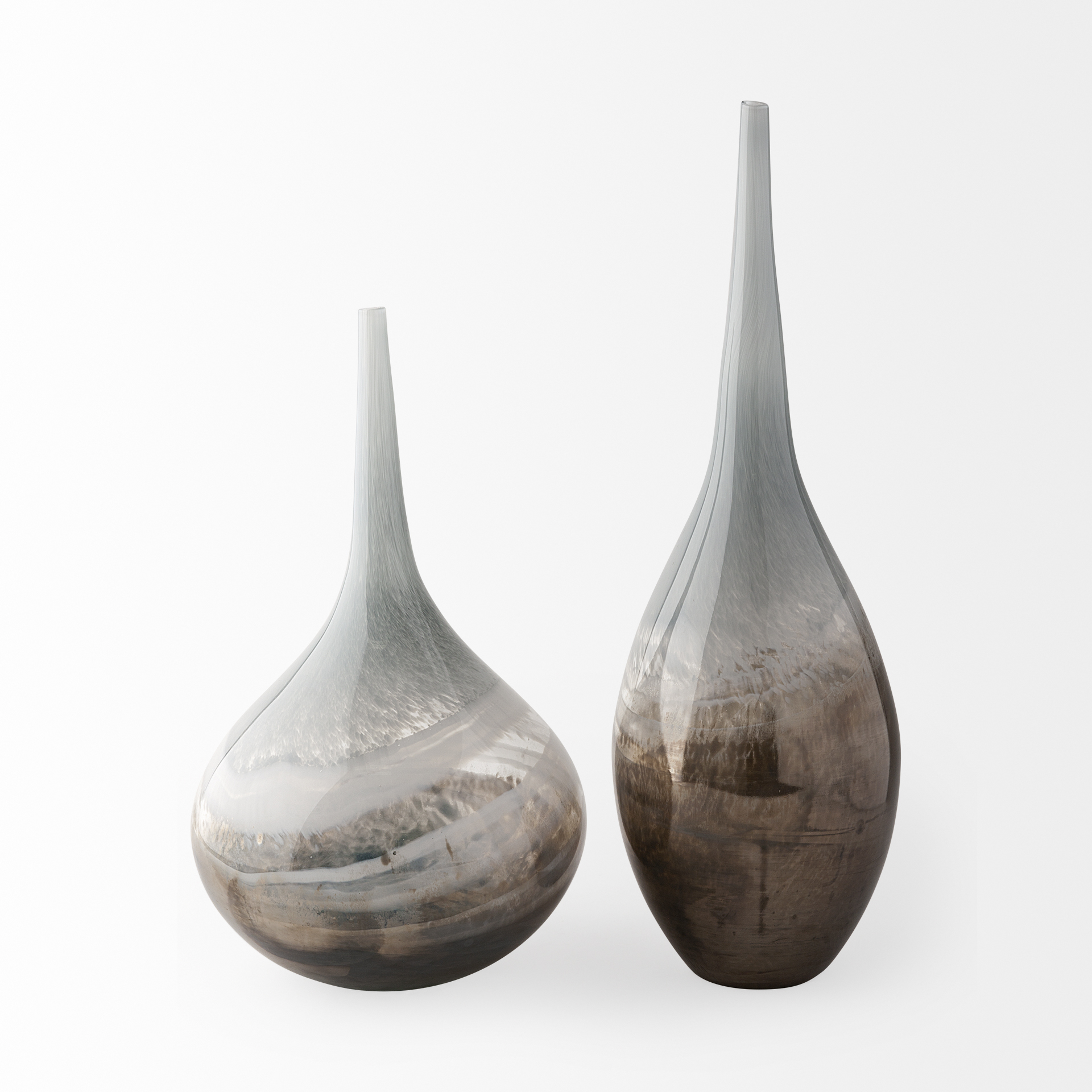 Mercana - Erie Vase in Gray/White, Glass