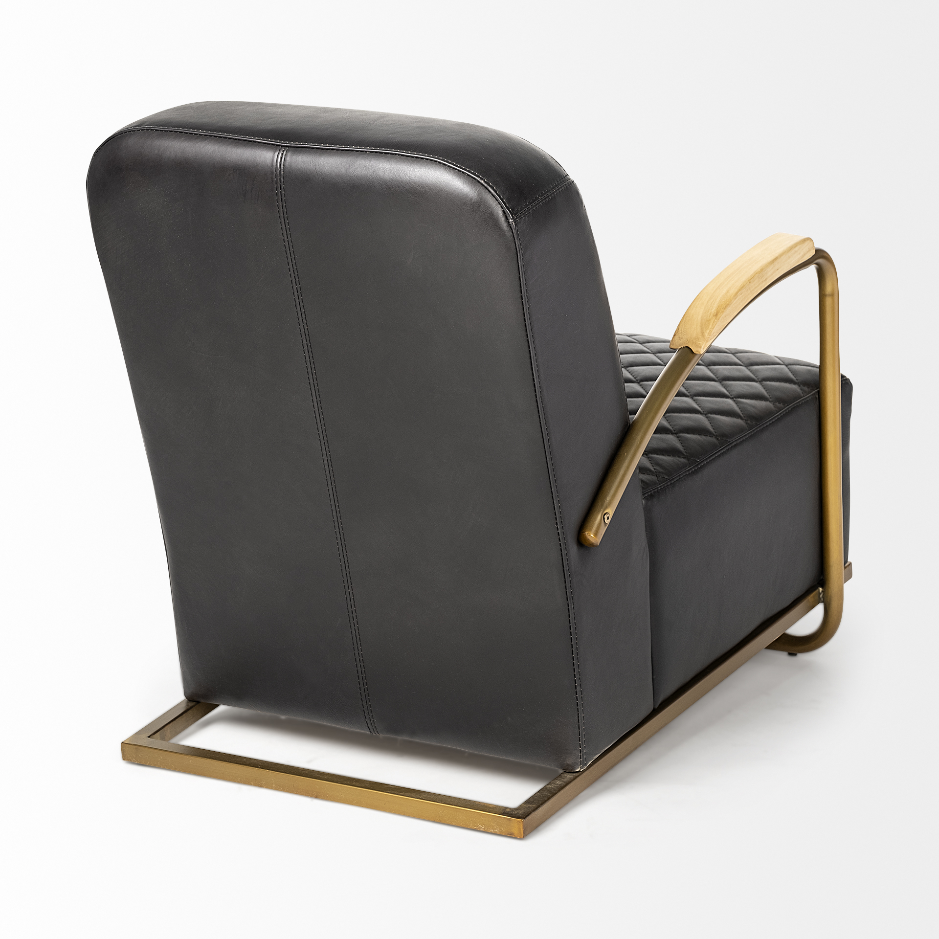 Mercana - Horace Leather Accent Chair in Black, Leather