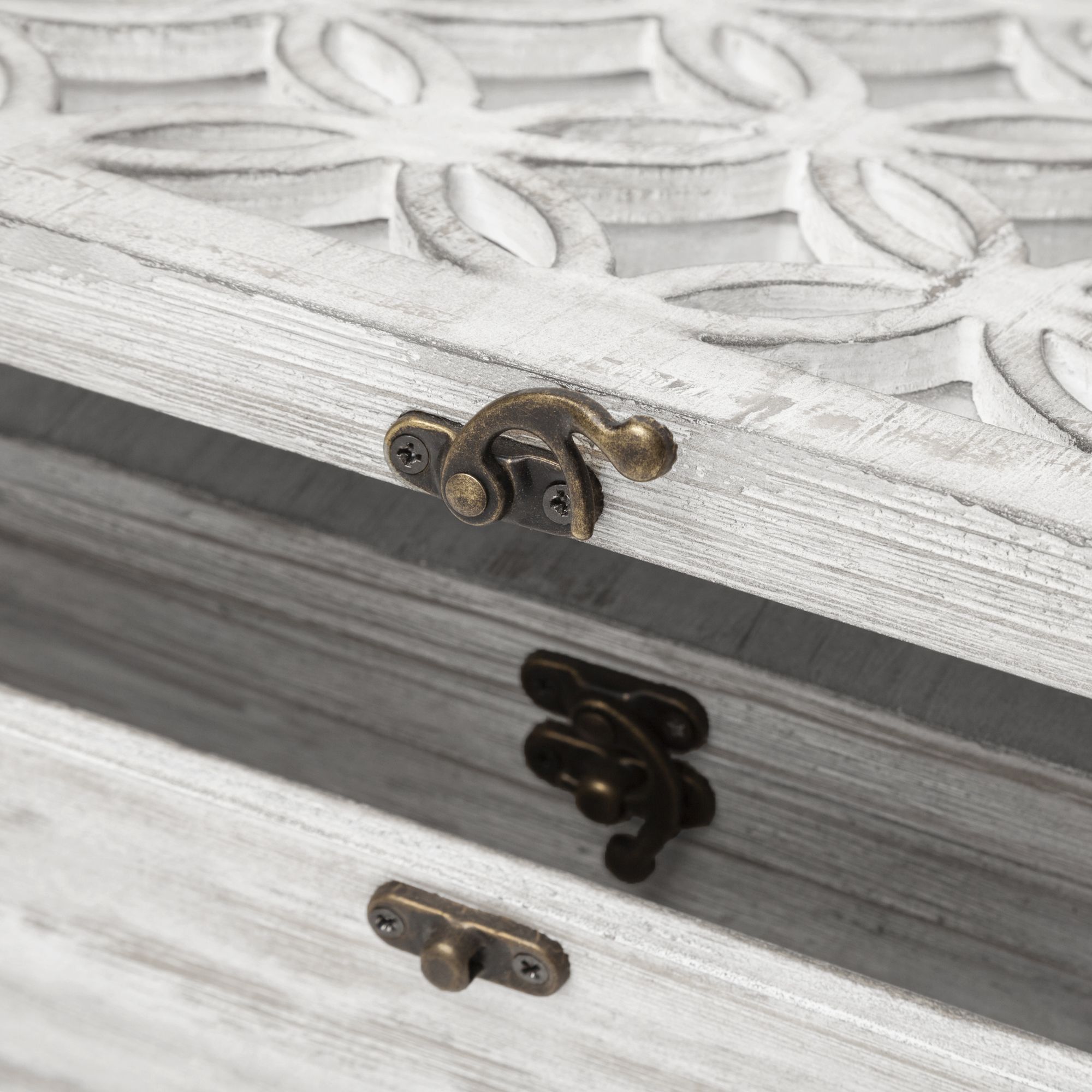 Mercana - Floribundus Off-White Decorative Boxes (Set of 2)