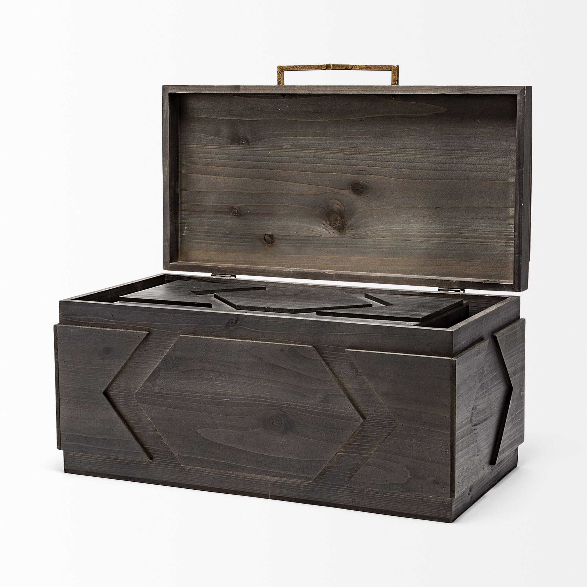 Mercana - Cassia Brown Wooden Boxes (Set of 2)