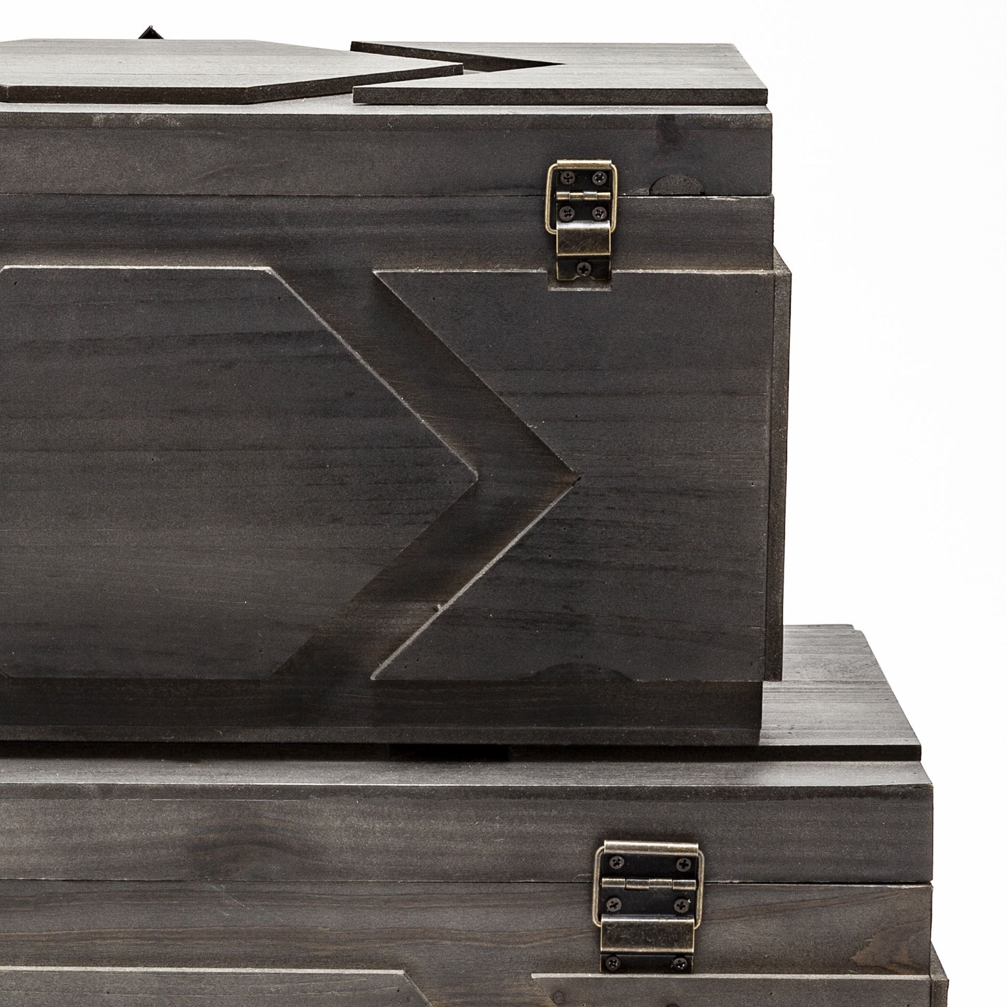 Mercana - Cassia Brown Wooden Boxes (Set of 2)