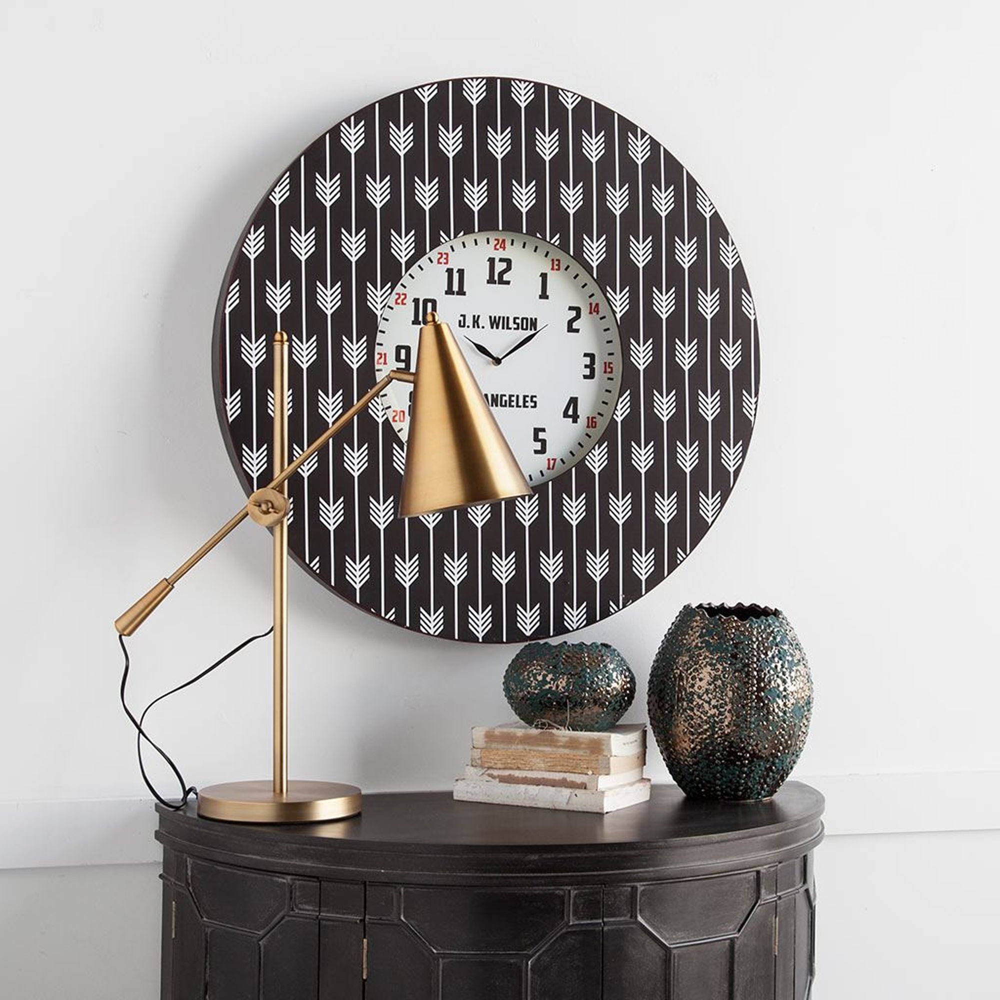 Mercana Fragon I (26"H) Adjustable Cone Shade Table Lamp - Gold