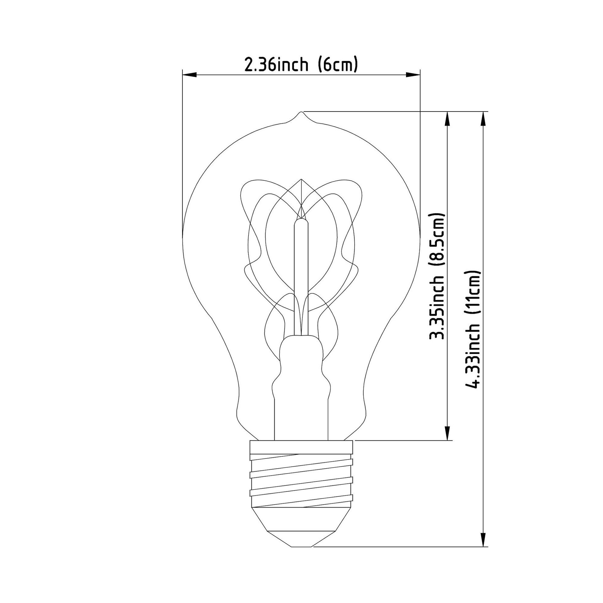 Mercana Filament Quad E26 40W 4.3H Bulb