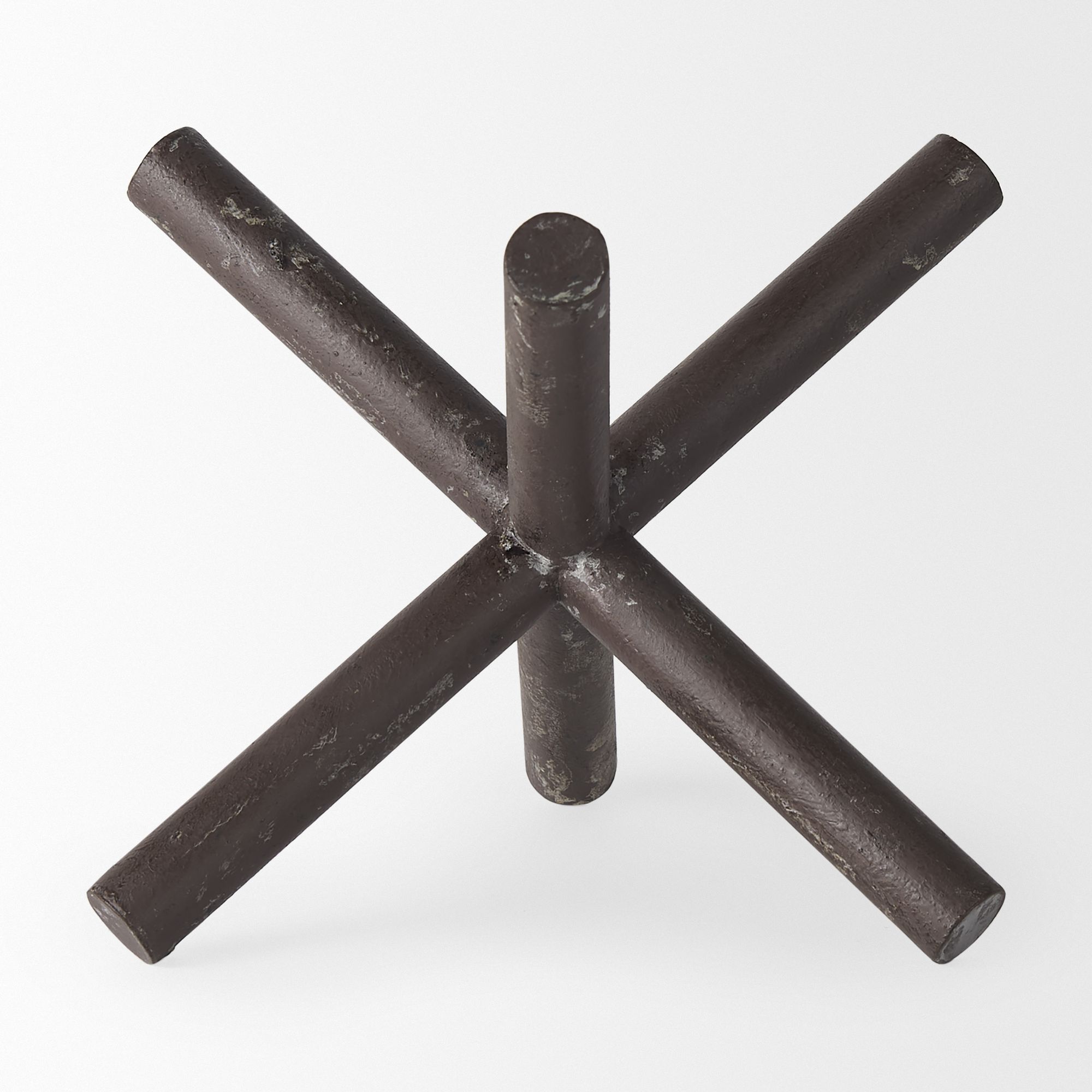 Mercana Astericks I Large 10L x 10W Metal Decor Object - Brown