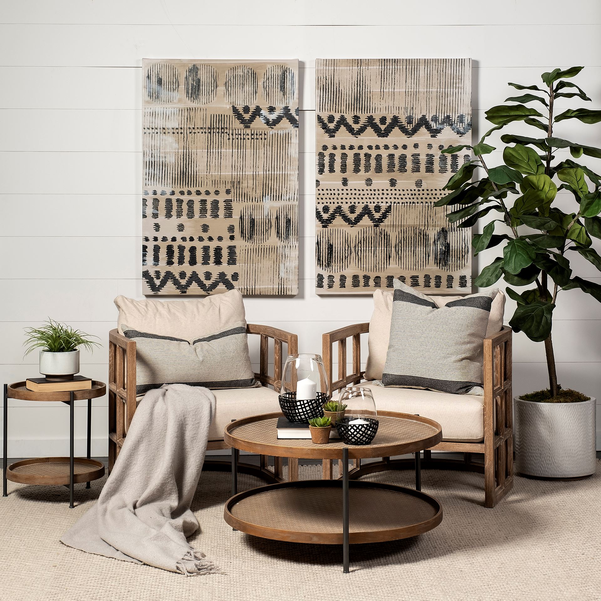 Mercana Skylar Upholstered Accent Chair - Brown/Tan, Wood